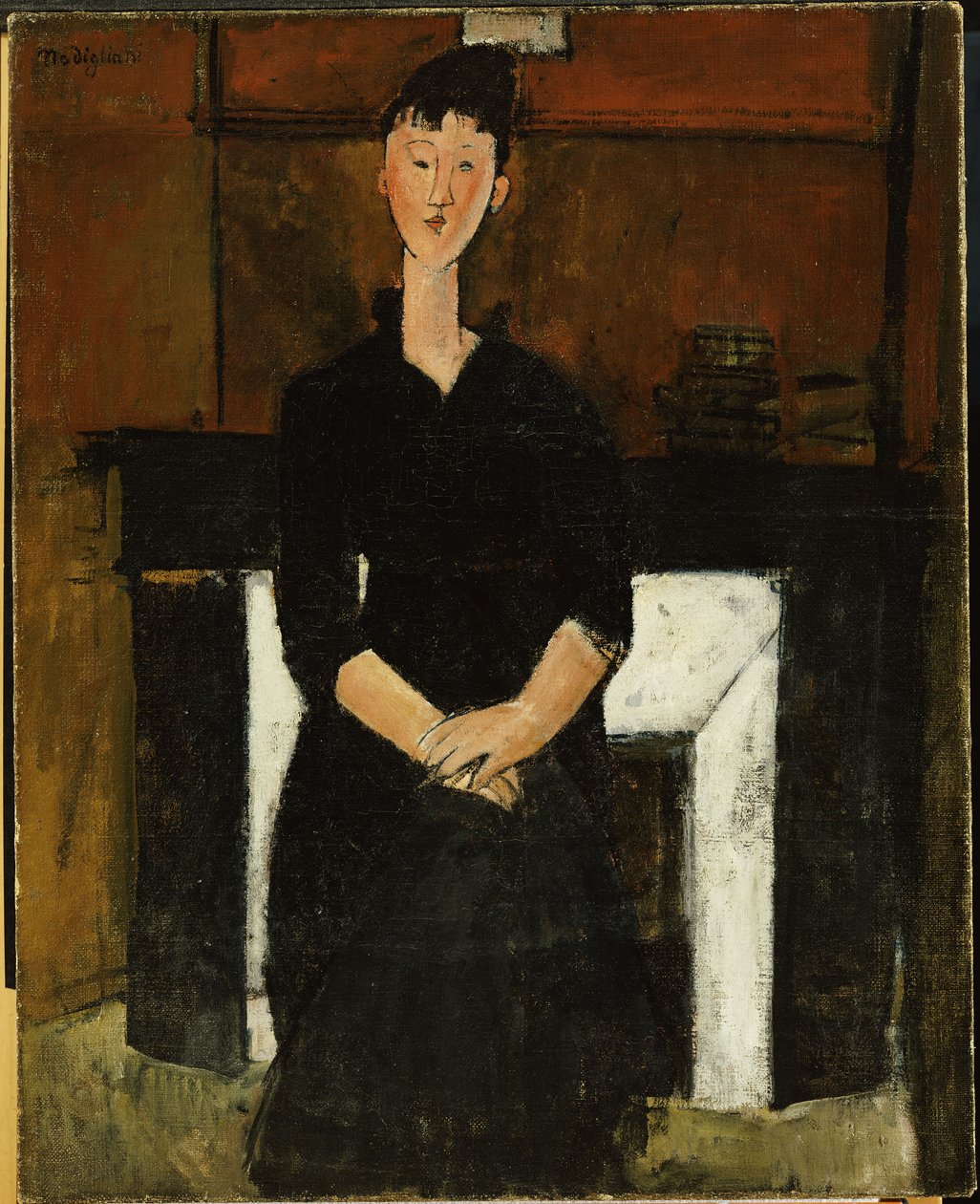 Donna seduta accanto a un camino, 1915 da Amedeo Modigliani