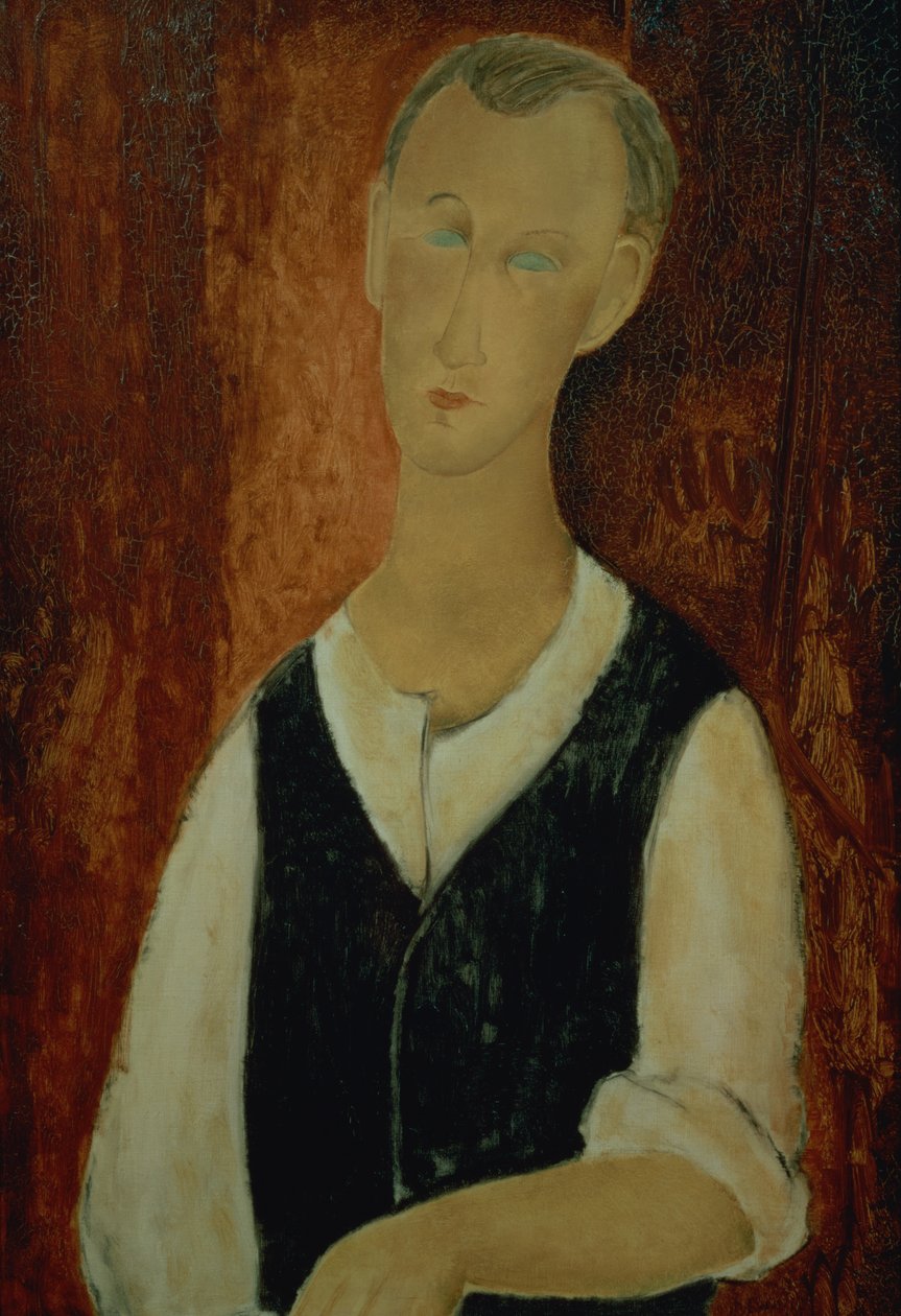 Giovane uomo con panciotto nero, 1912 da Amedeo Modigliani
