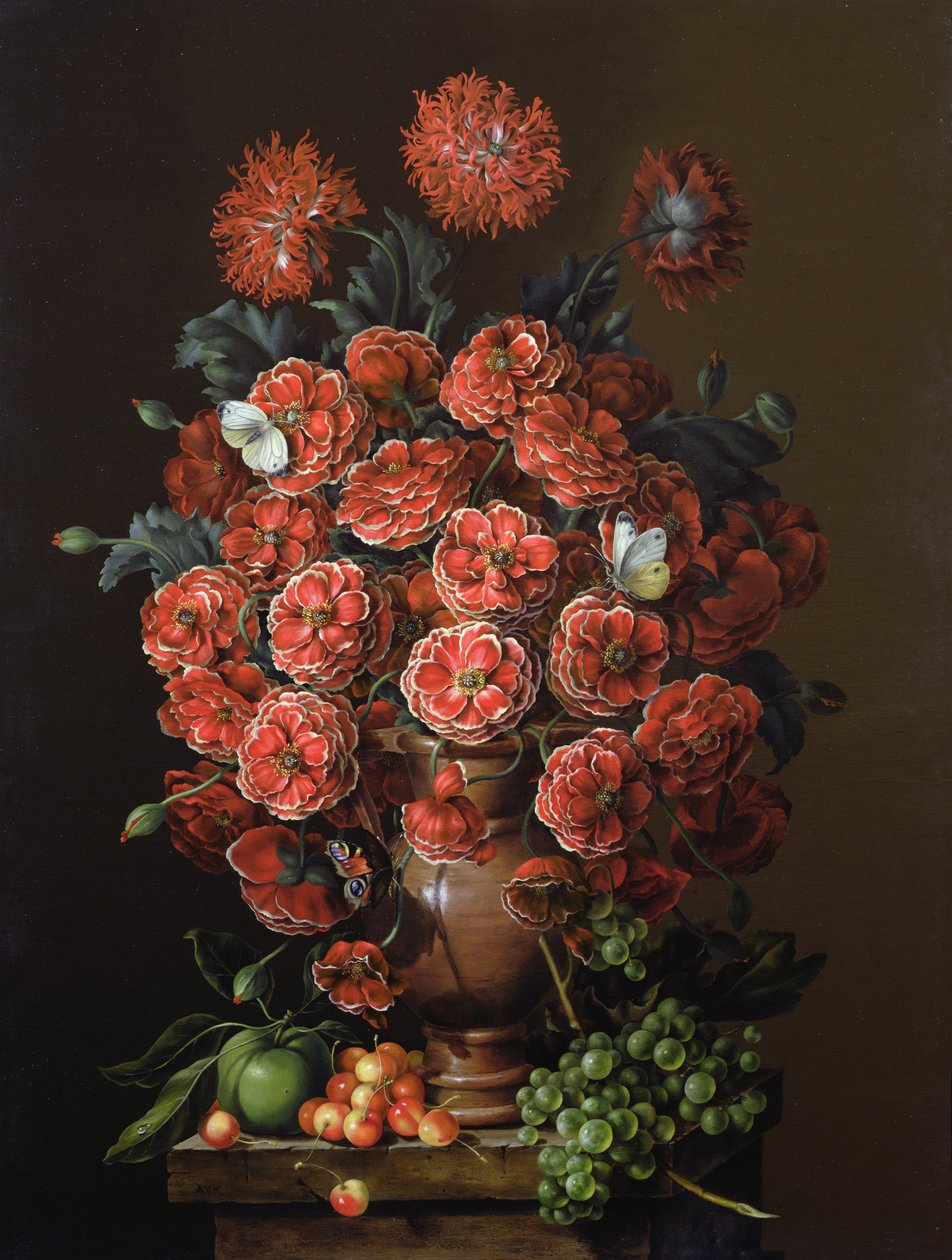 Papaveri in un vaso di terracotta da Amelia Kleiser