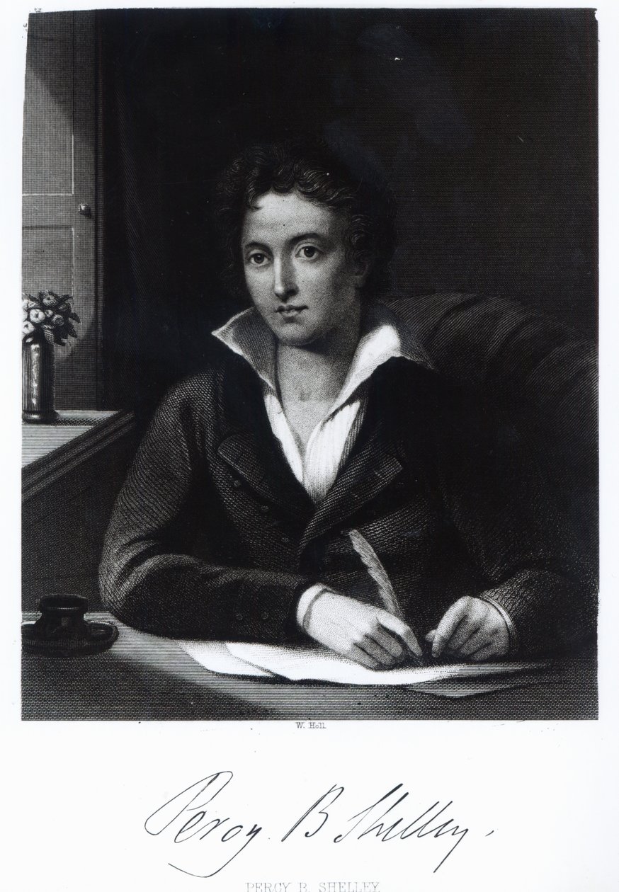 Percy Bysshe Shelley, inciso da William Holl da Amelia Curran