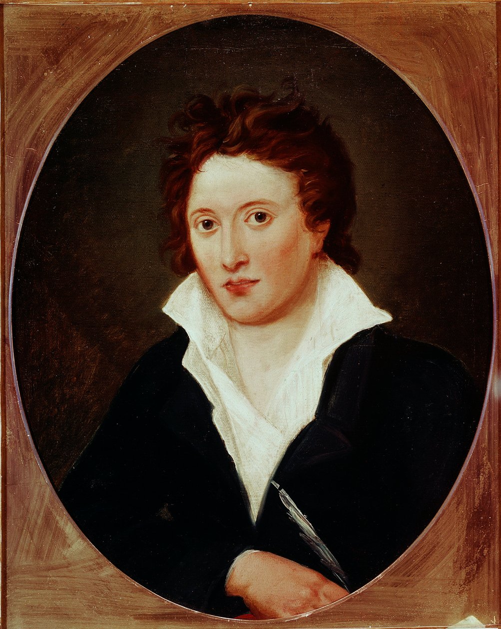 Ritratto di Percy Bysshe Shelley poeta britannico (1792-1822). Dipinto di Amelia Curran (1775-1847) da Amelia Curran