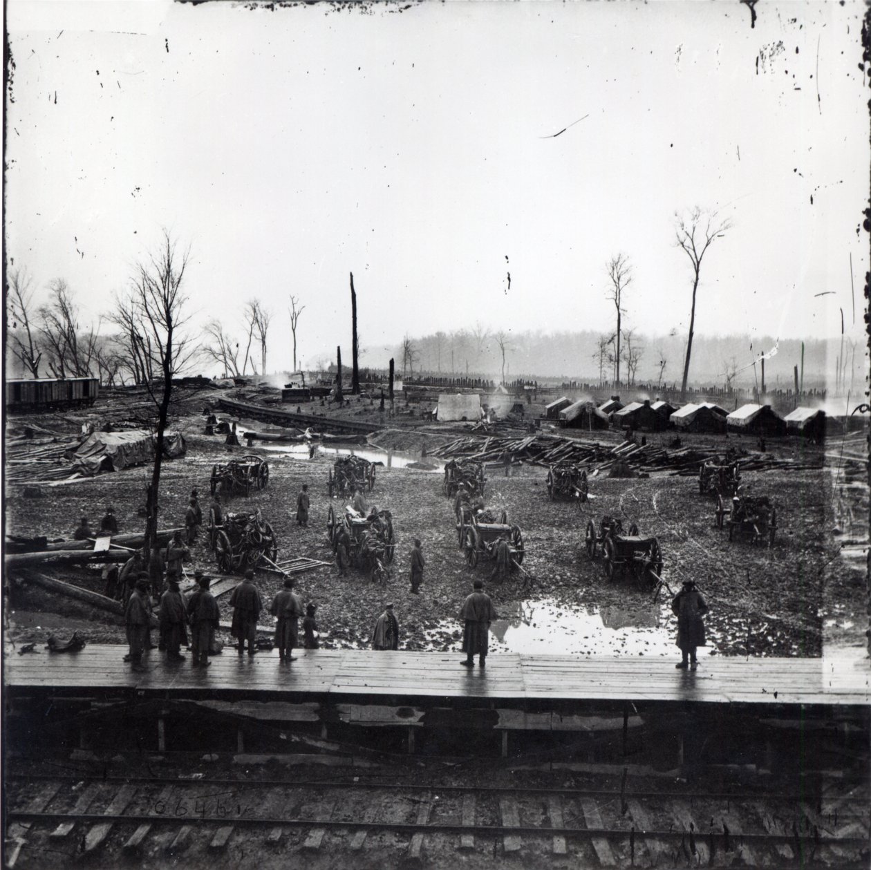 Batterie confederate a Johnsonville, Tennessee, novembre 1864 da American Photographer