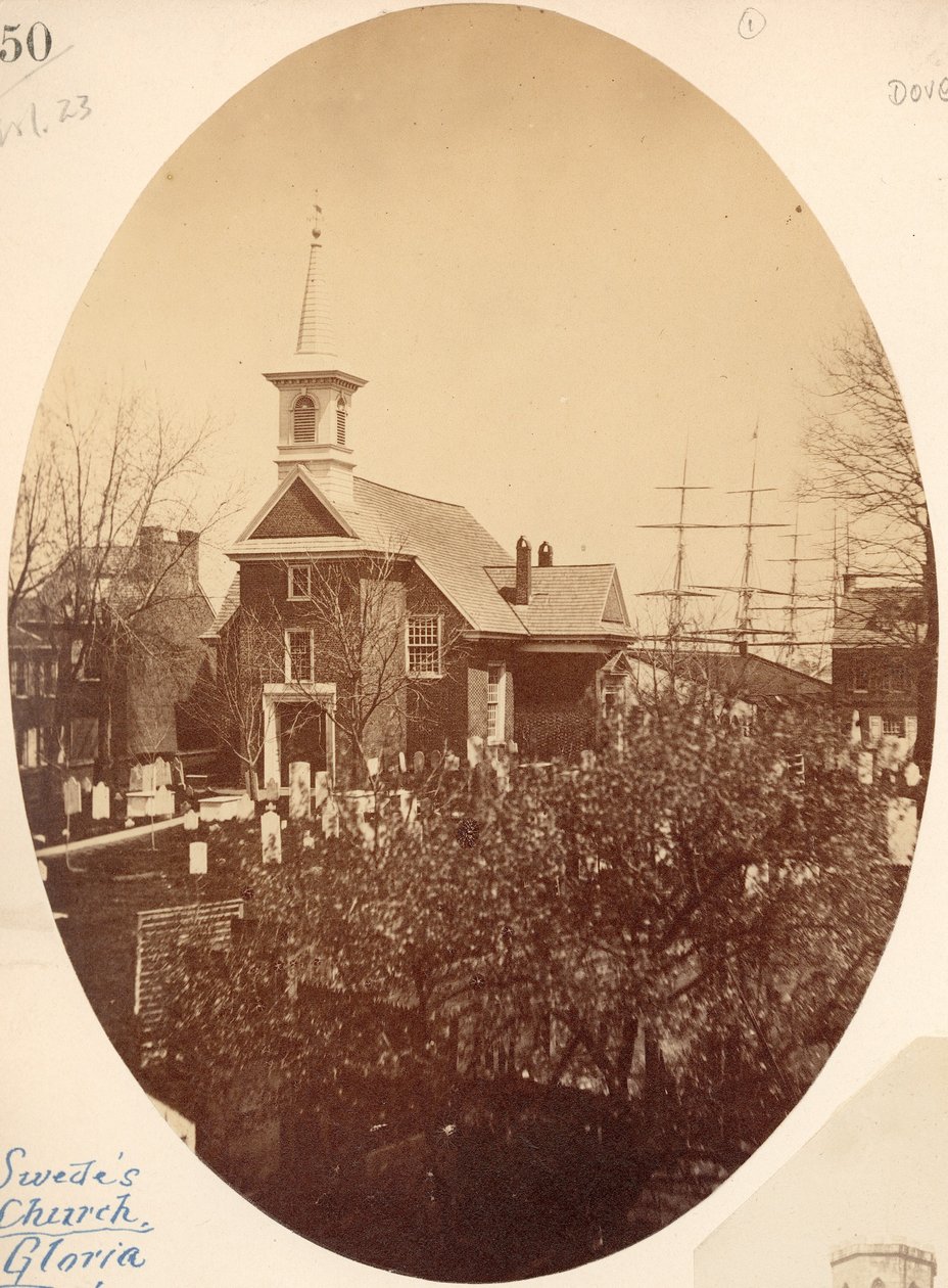 Chiesa Gloria Dei (Old Swedes), Swanson Street vicino a Christian, Filadelfia, PA, 1854 da American Photographer