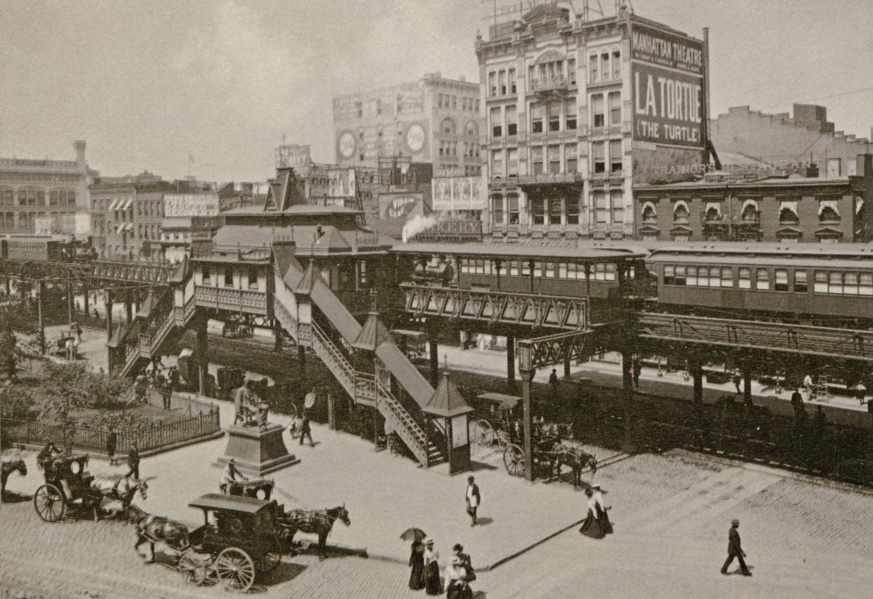 Greeley Square, vista da Broadway e 34th St., New York City, 1898 da American Photographer