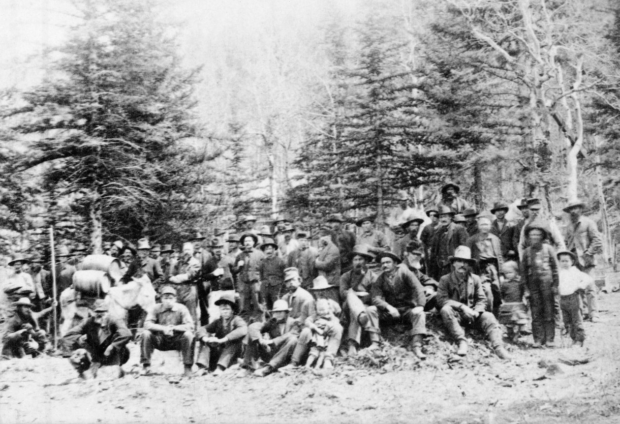 Minatori in un campo minerario del Colorado da American Photographer