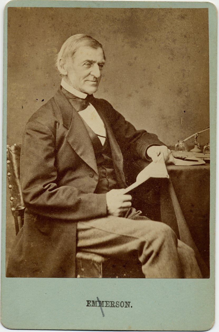 Ralph Waldo Emerson (1803-82), poeta, filosofo e saggista americano da American Photographer