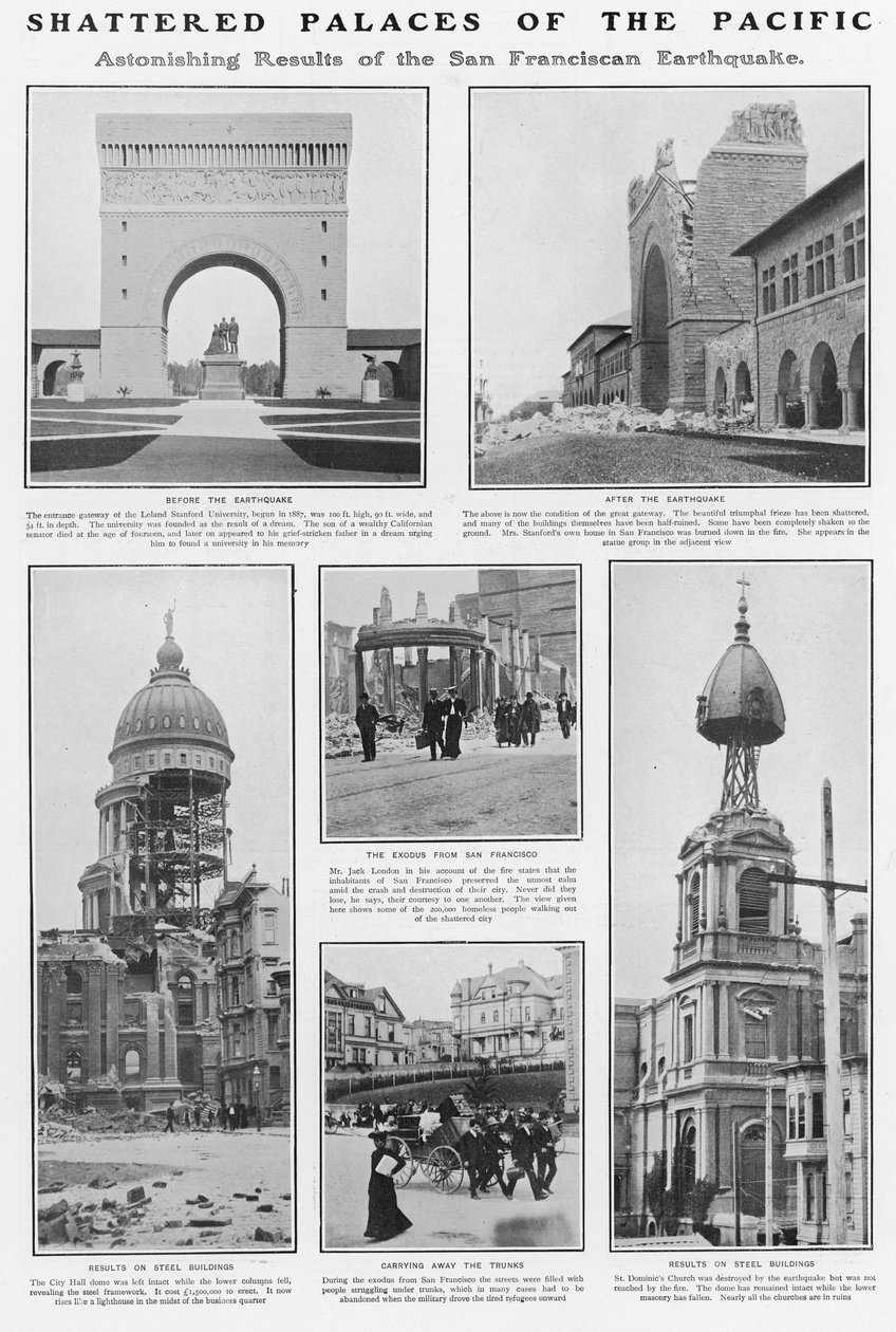 Palazzi distrutti del Pacifico: Conseguenze del terremoto di San Francisco del 1906 da American Photographer