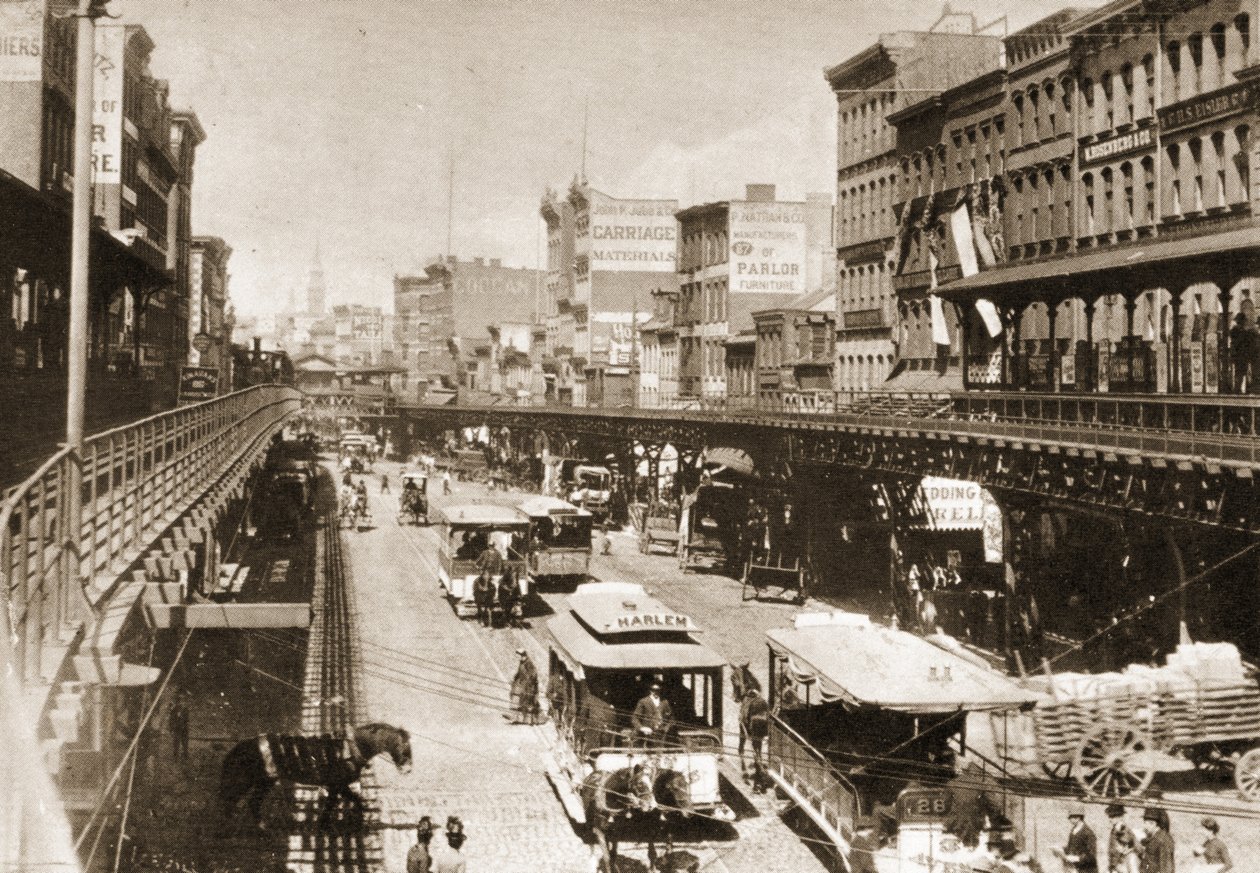 The Bowery, guardando a nord da Canal Street, New York City, 1888 da American Photographer