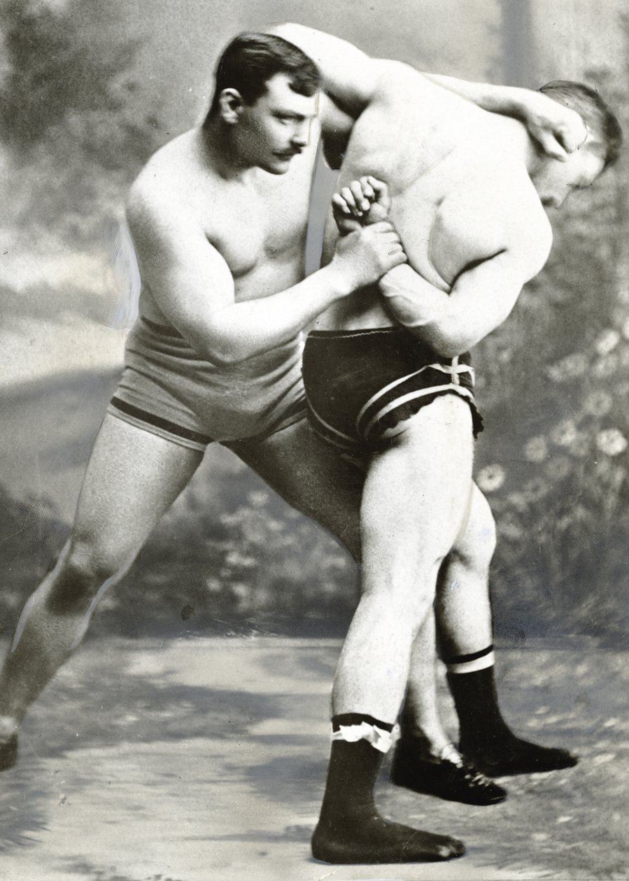 William Muldoon e Clarence Whistler, lottatori greco-romani, 1881 da American Photographer