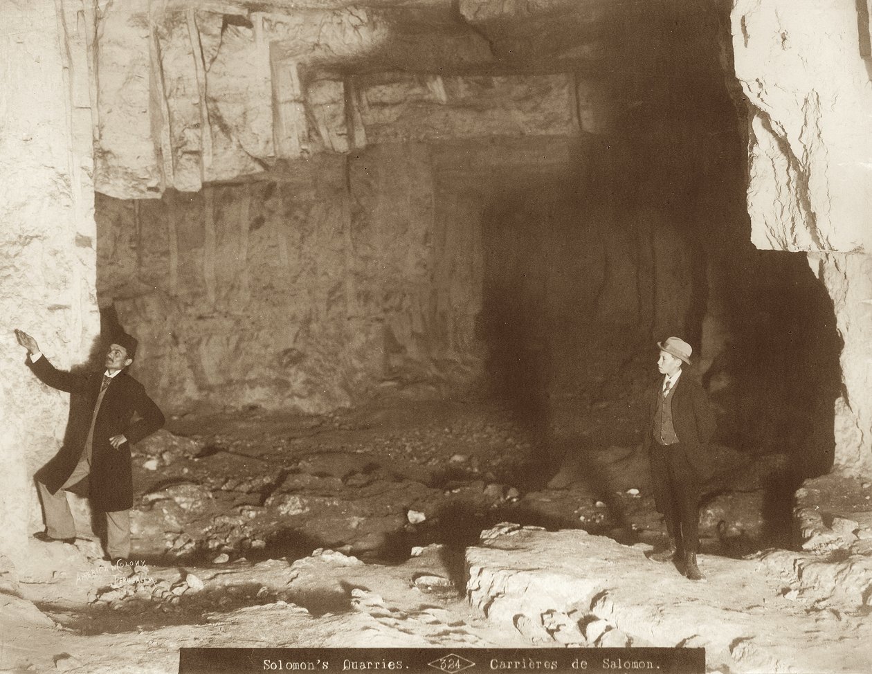 Grotta di Zedekia, Gerusalemme, 1898-1911 da American Photographer