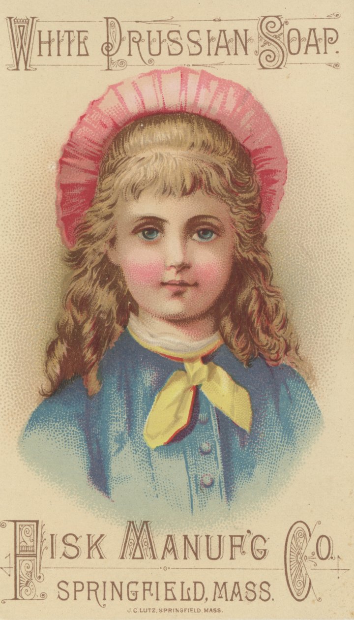 Pubblicità per Fisk Manufacturing Co. White Prussian Soap, c.1880 da American School