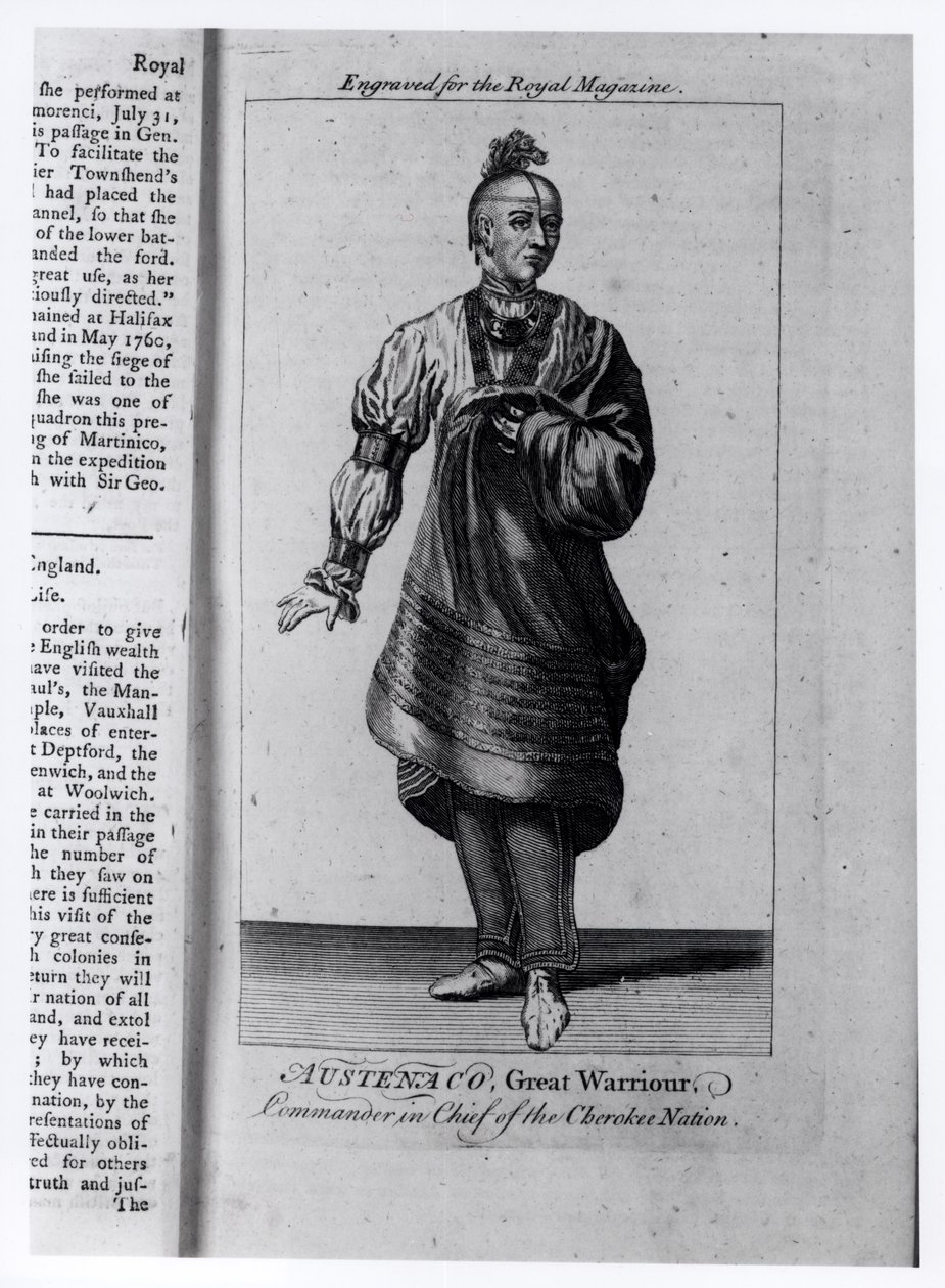 Austenaco, Grande Guerriero, Comandante in Capo della Nazione Cherokee, illustrazione da 