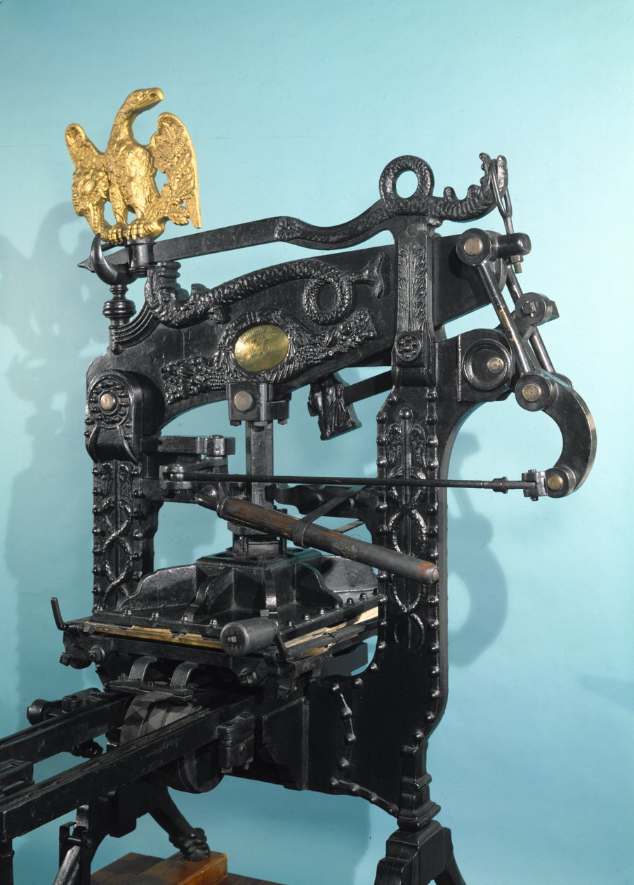 Pressa da stampa Columbia, realizzata da Clymer e Dixon, 1837 da American School
