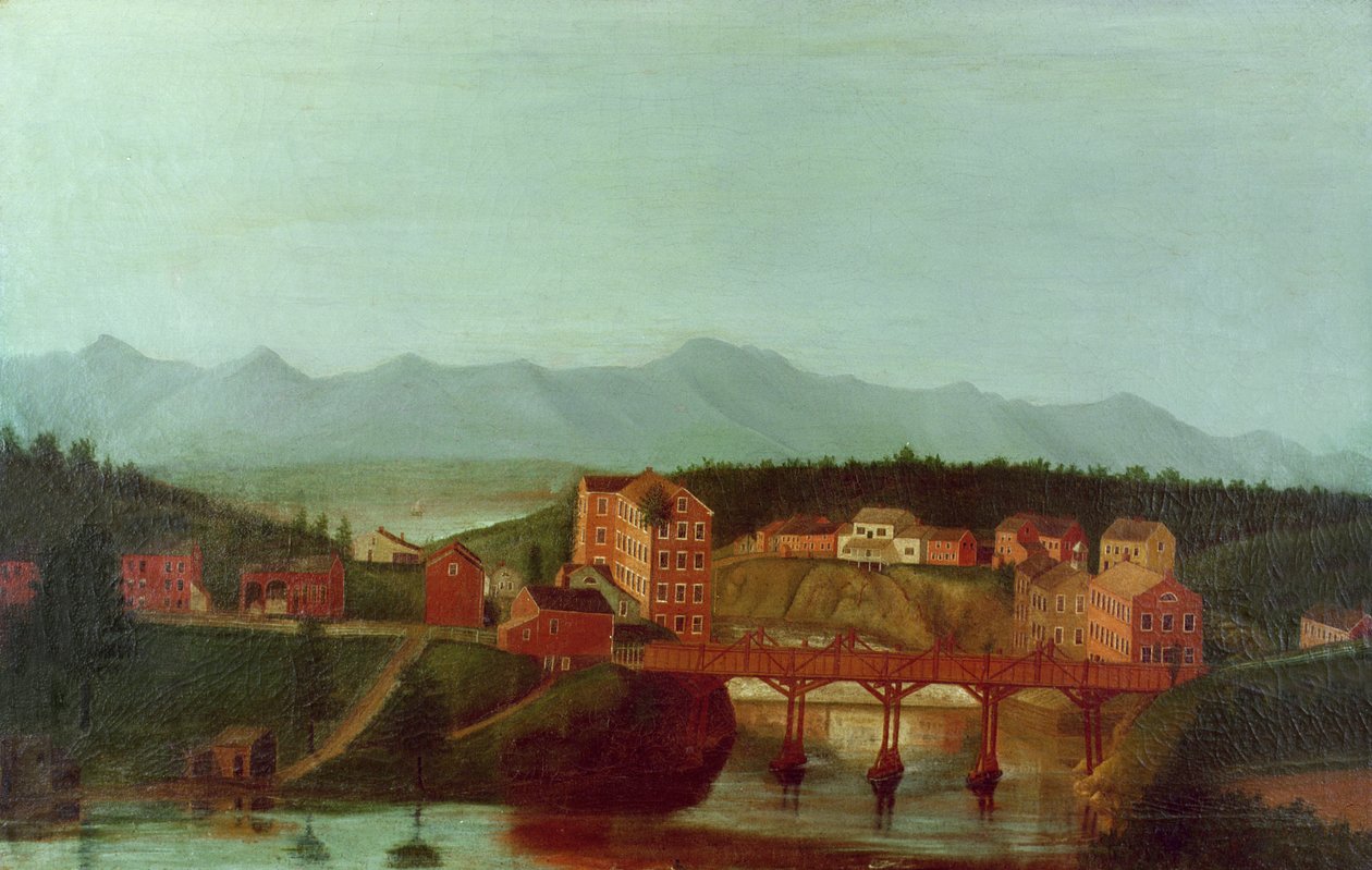 Columbiaville e Stockport Creek, vicino a New York, inizio XIX secolo da American School