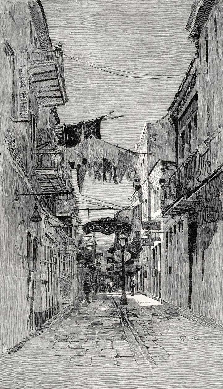 Exchange Alley verso Canal Street, New Orleans, da 