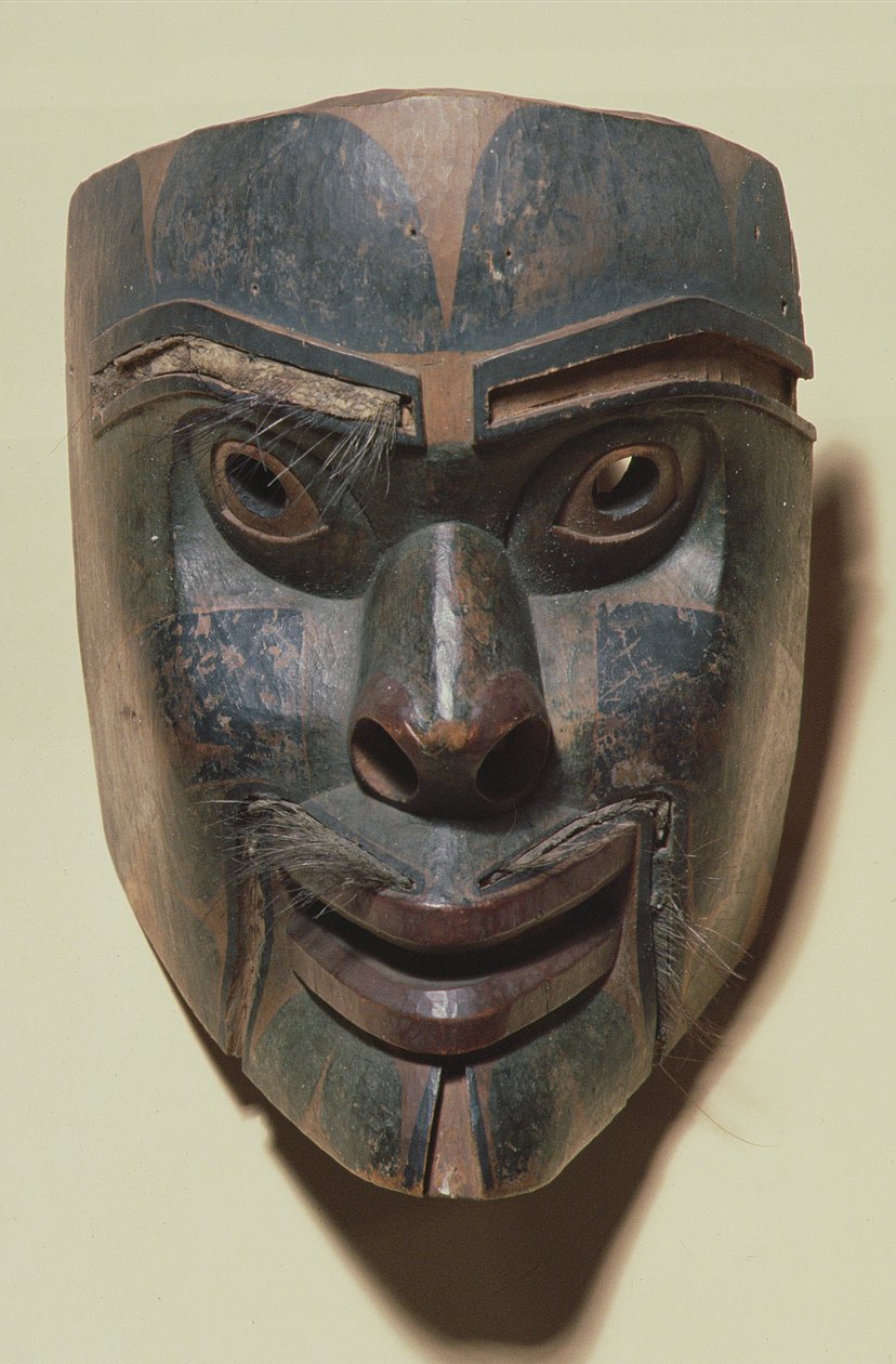 Maschera facciale umana Kwakiutl, c.1875 da American School