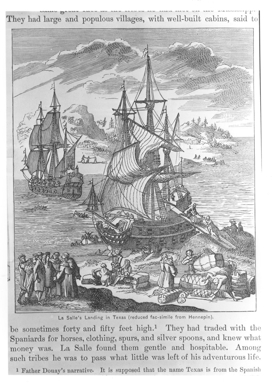 Lo Sbarco di La Salle in Texas da American School