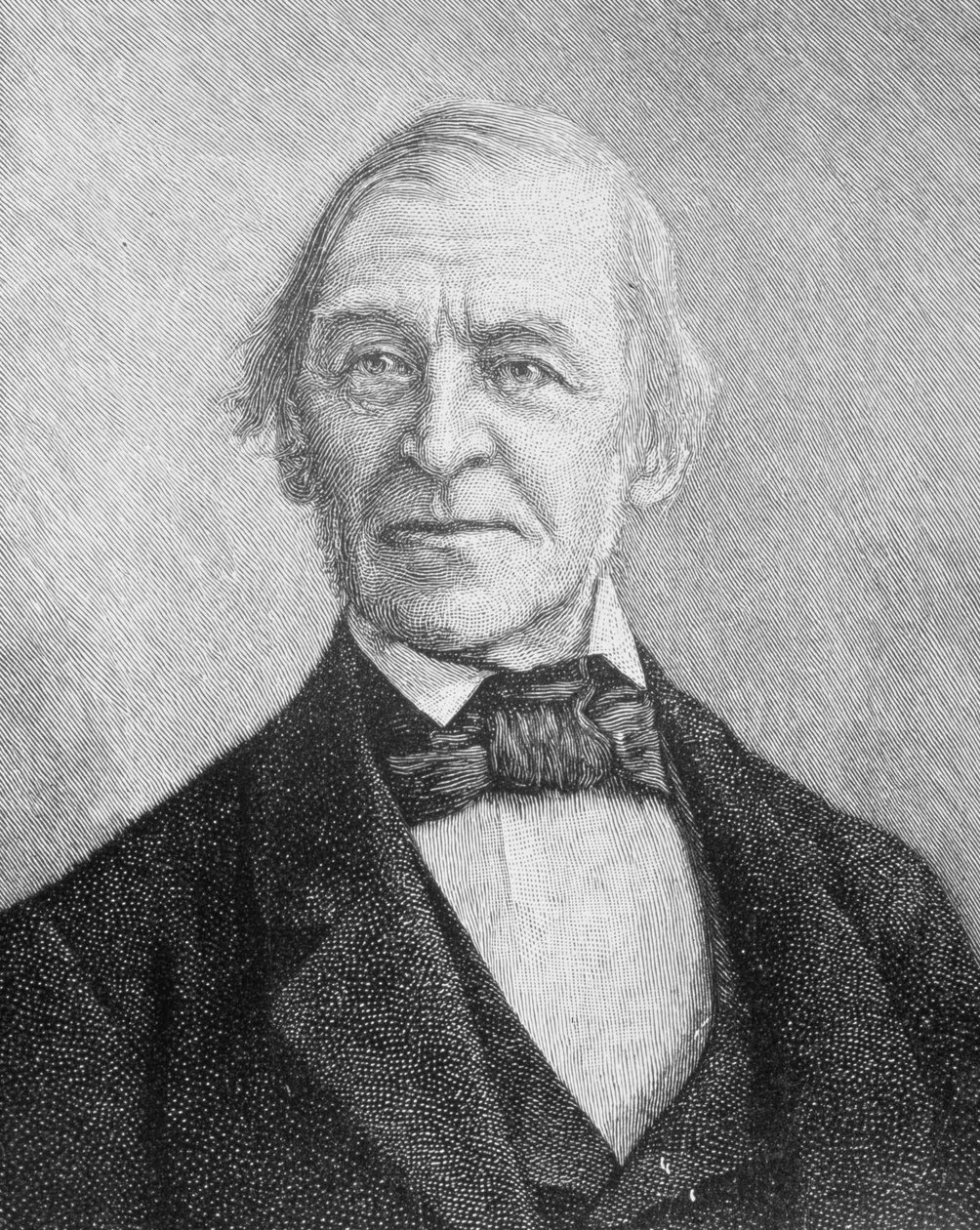 Ralph Waldo Emerson (1803-1882) conferenziere, poeta e saggista americano da American School