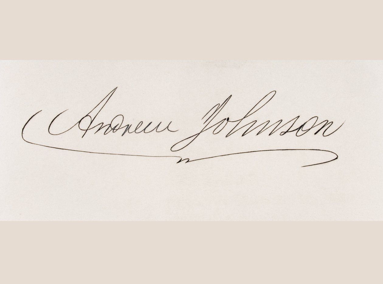 Firma di Andrew Johnson da American School