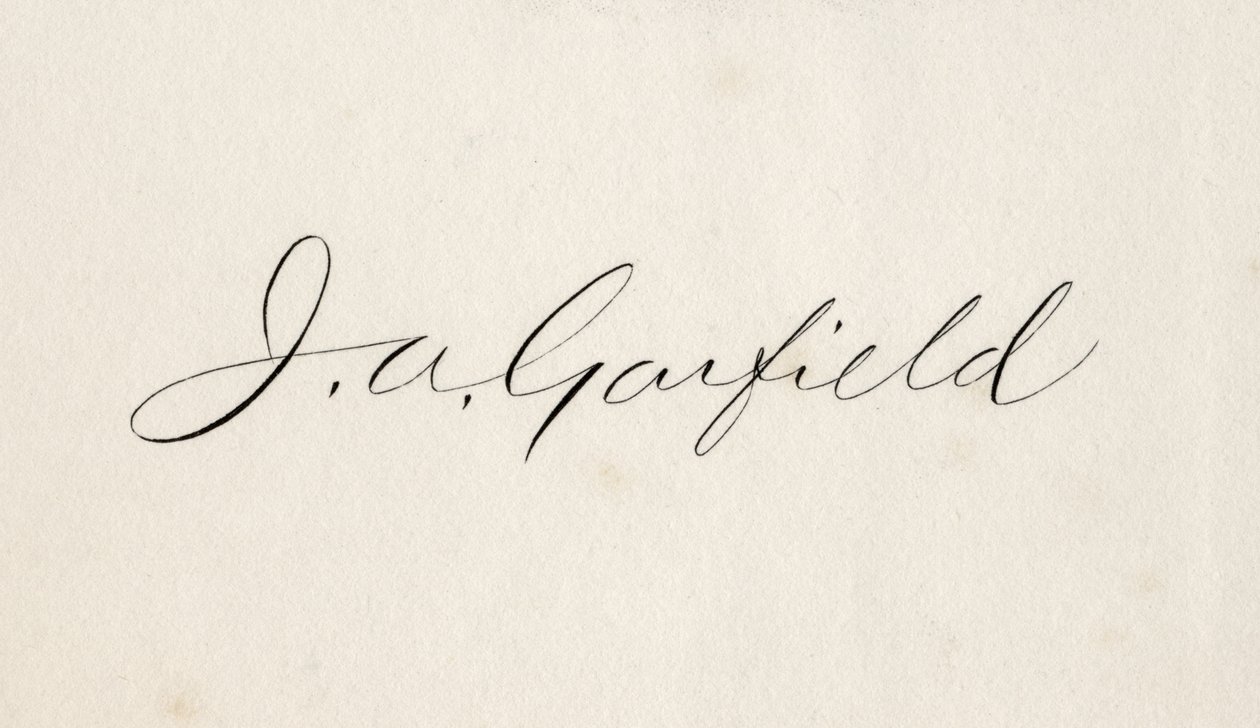 Firma di James Abram Garfield da American School