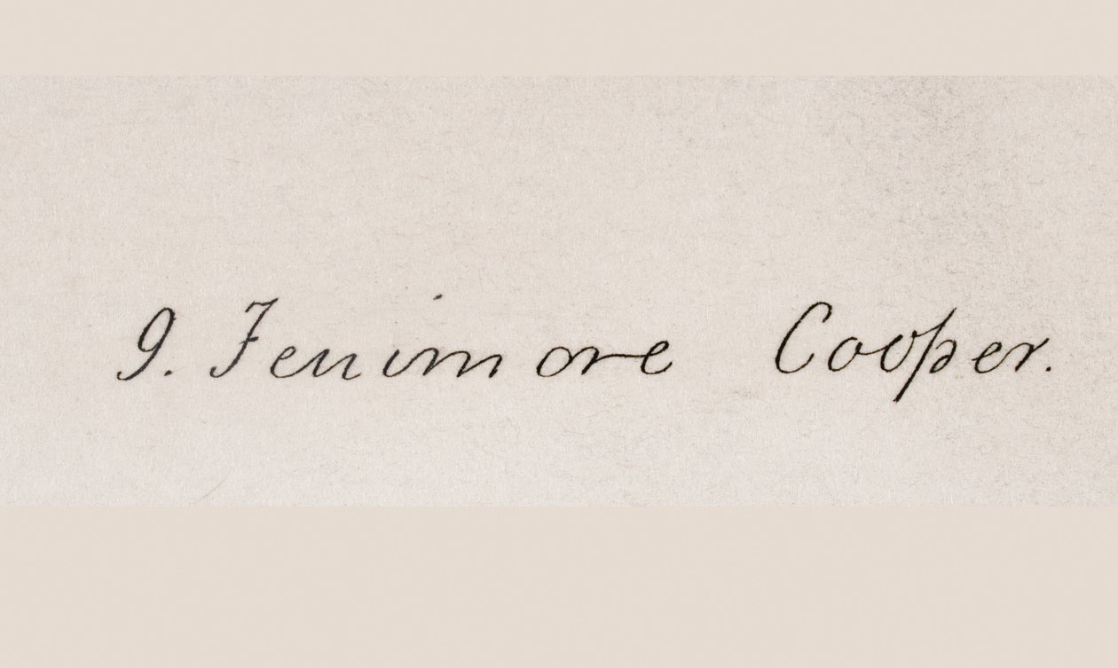Firma di James Fenimore Cooper da American School