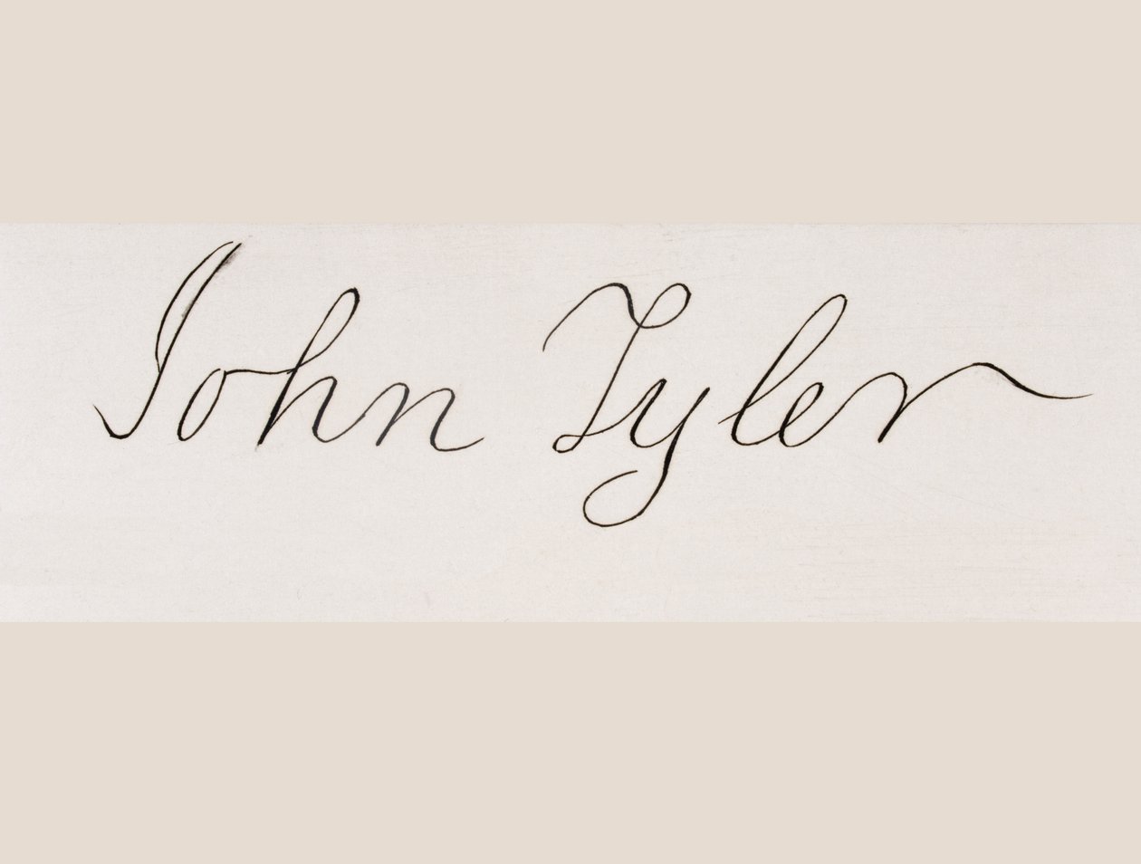 Firma di John Tyler da American School