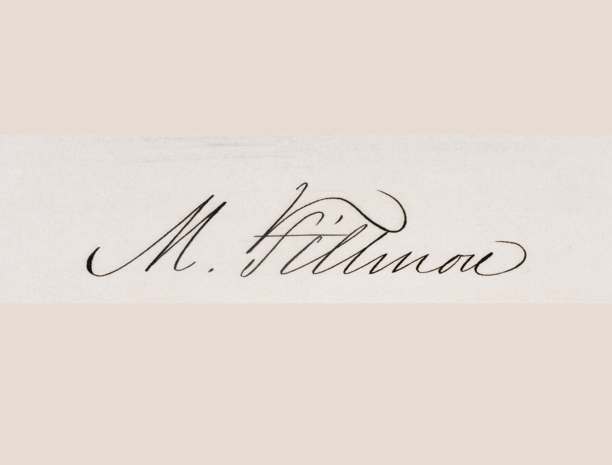 Firma di Millard Fillmore da American School