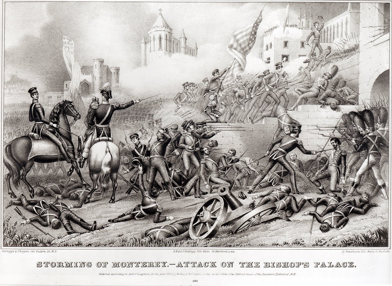 Assalto di Monterey. Attacco al Palazzo del Vescovo nel 1846 da American School