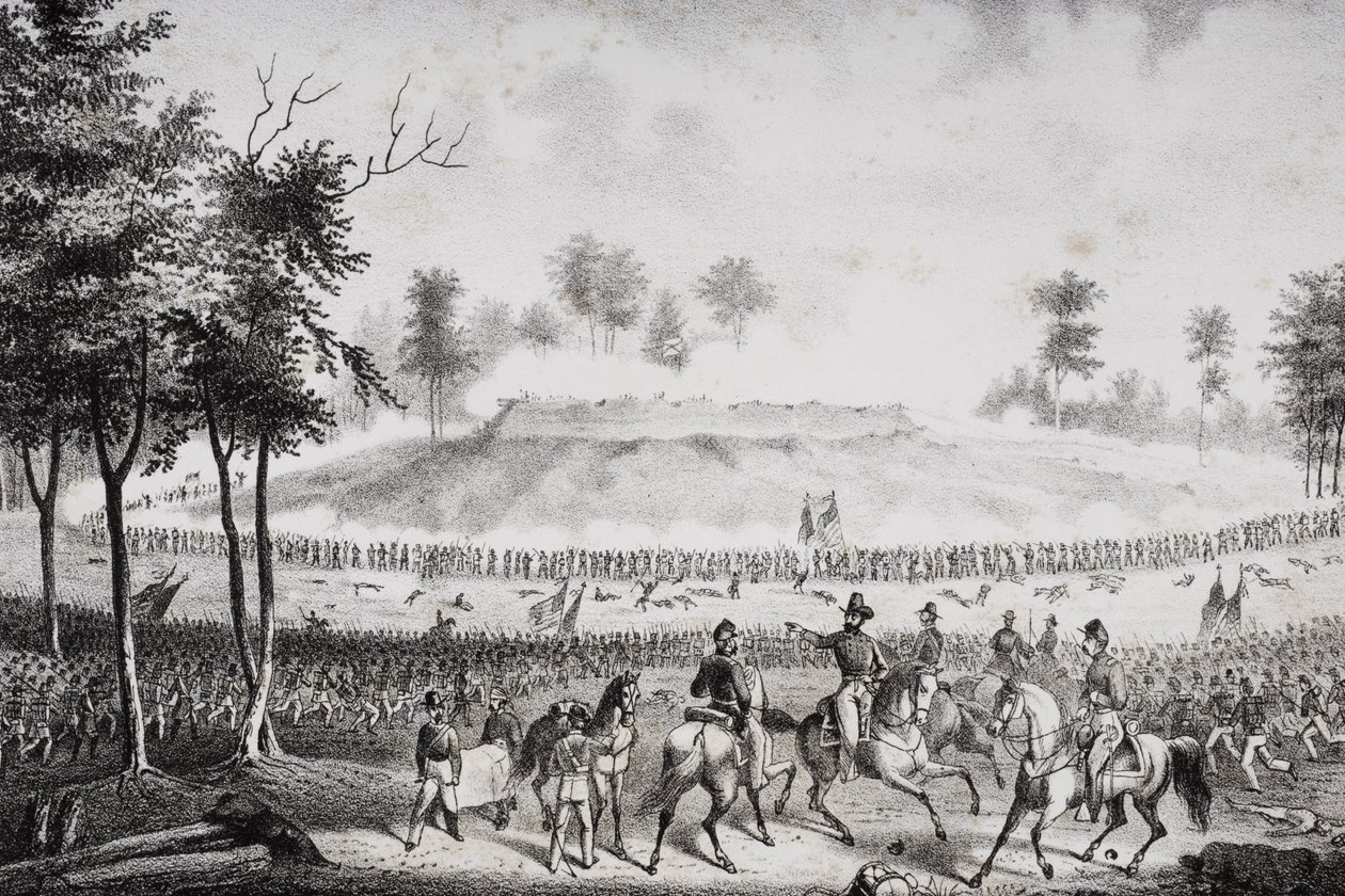 La battaglia di Chapins Farm, Virginia 1864 da American School