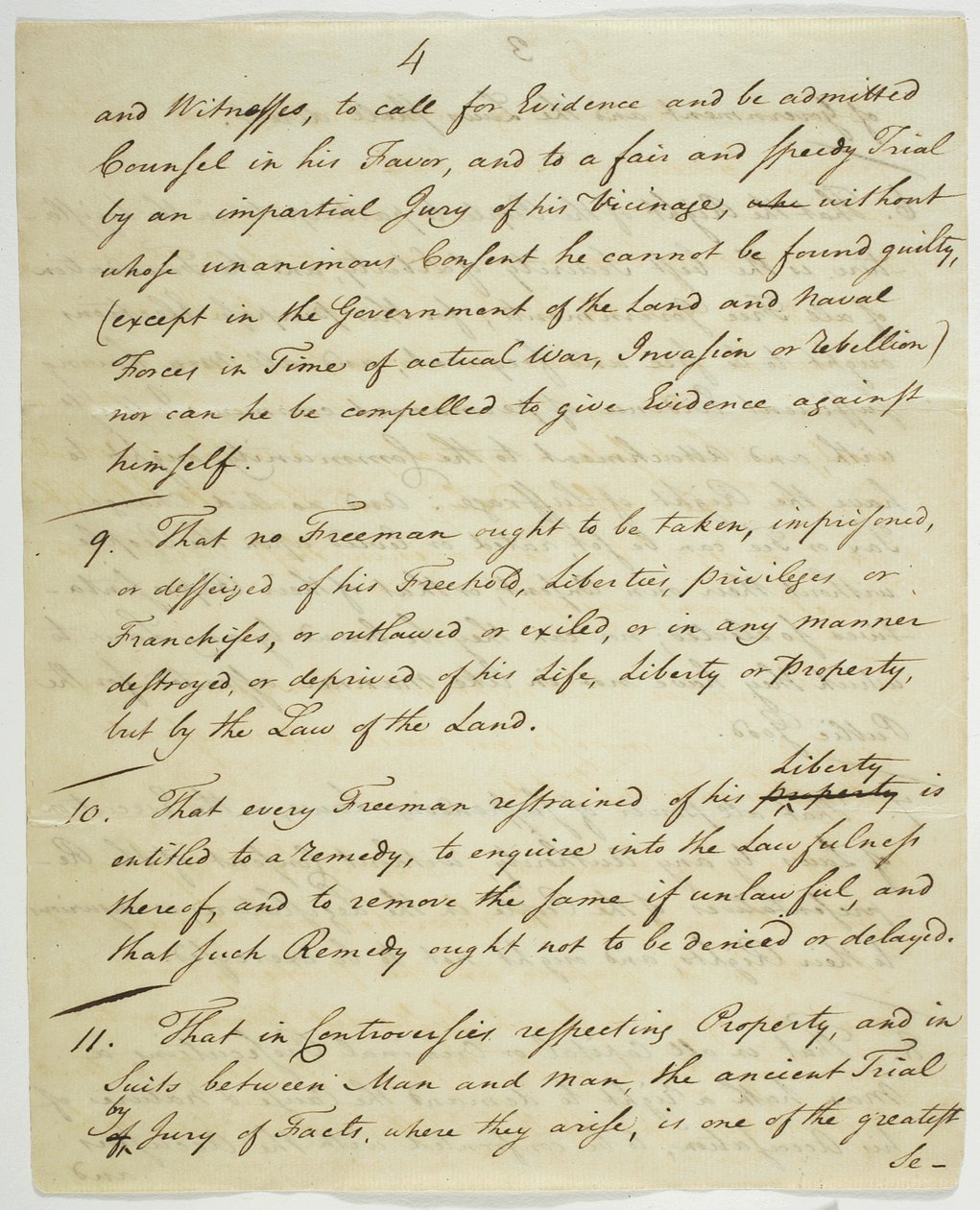 La Carta dei Diritti, copia firmata a Federal Hall, 1789 da American School