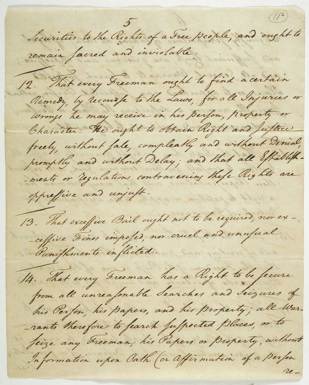 La Carta dei Diritti, copia firmata a Federal Hall, 1789 da American School