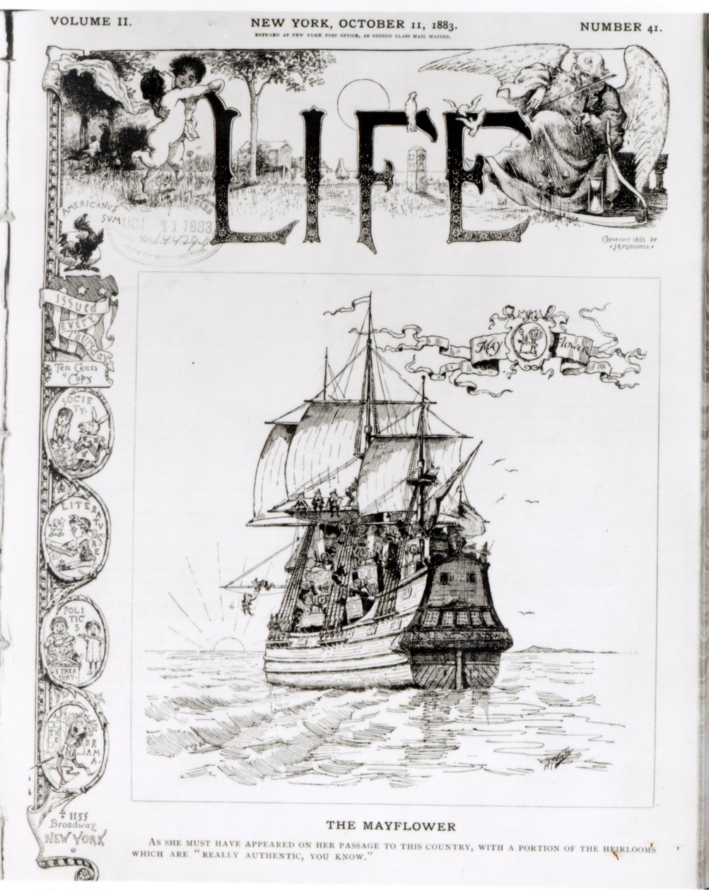 Il Mayflower, copertina di 