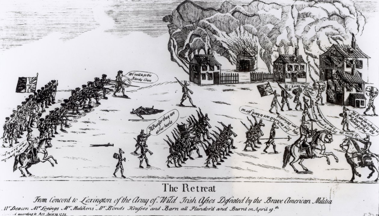 La ritirata, pubblicato 1775 da American School