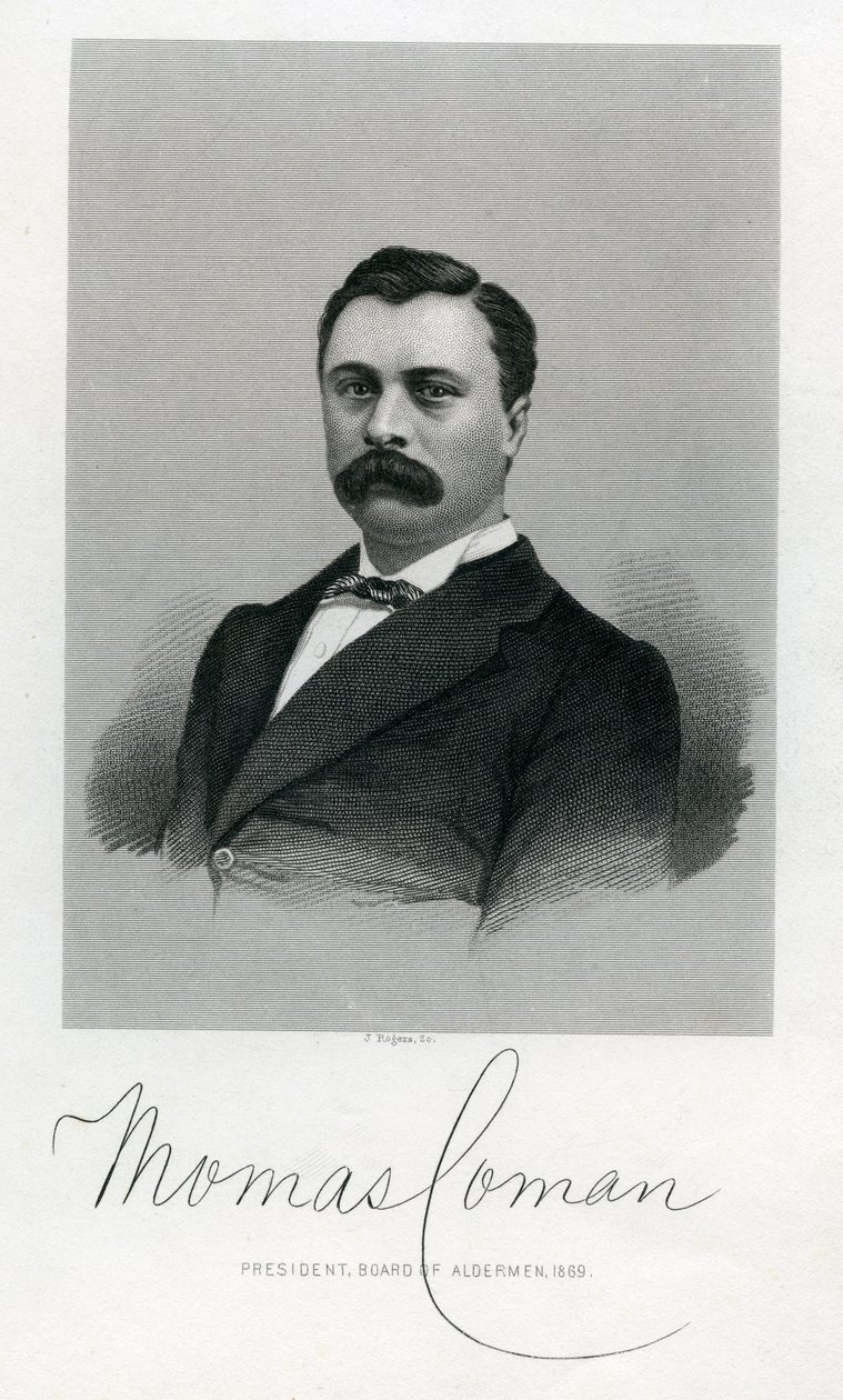 Thomas Coman, inciso da J. Rogers, 1869 da American School