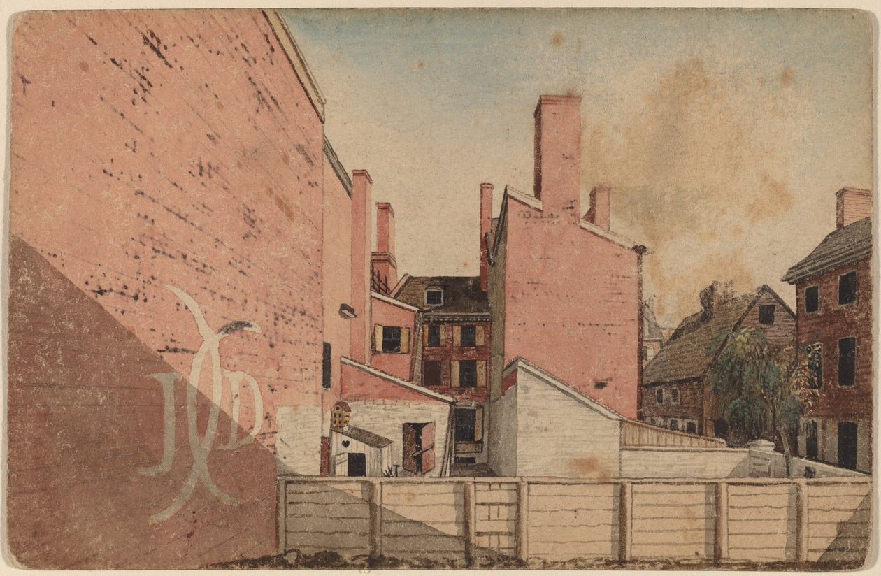 Vista da una Finestra Est nella Vecchia Casa dello Zucchero, No.3 Vicolo di Norris, Filadelfia da American 19th Century