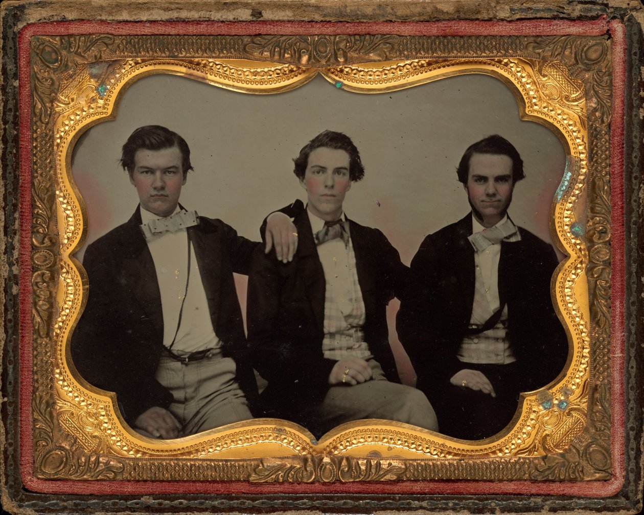 Ritratto di tre giovani uomini da American 19th Century
