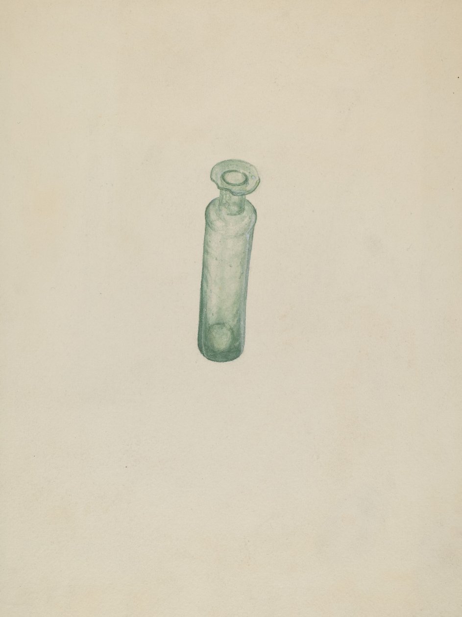 Fiala di medicina in vetro da American 20th Century