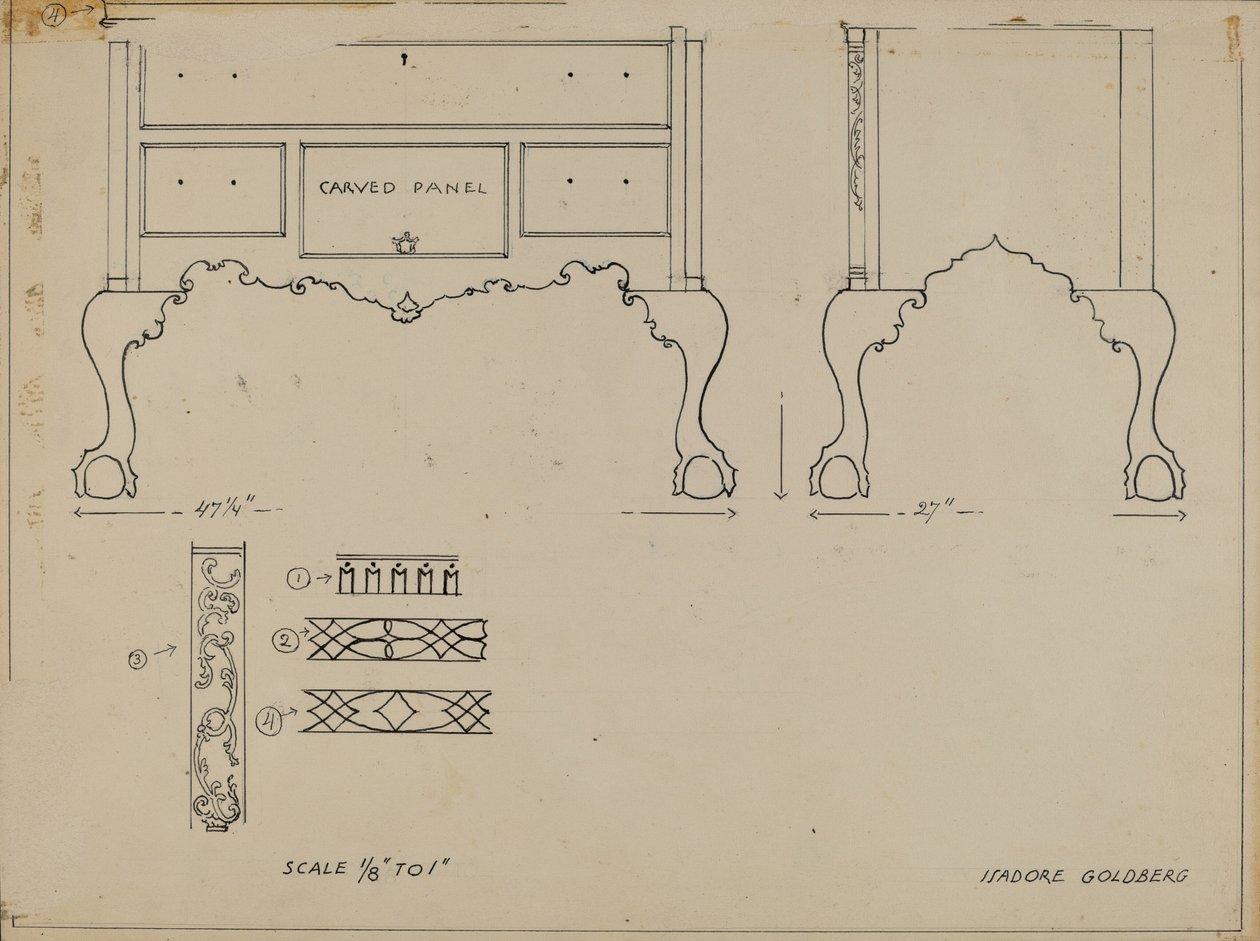 Cassettone alto da American 20th Century