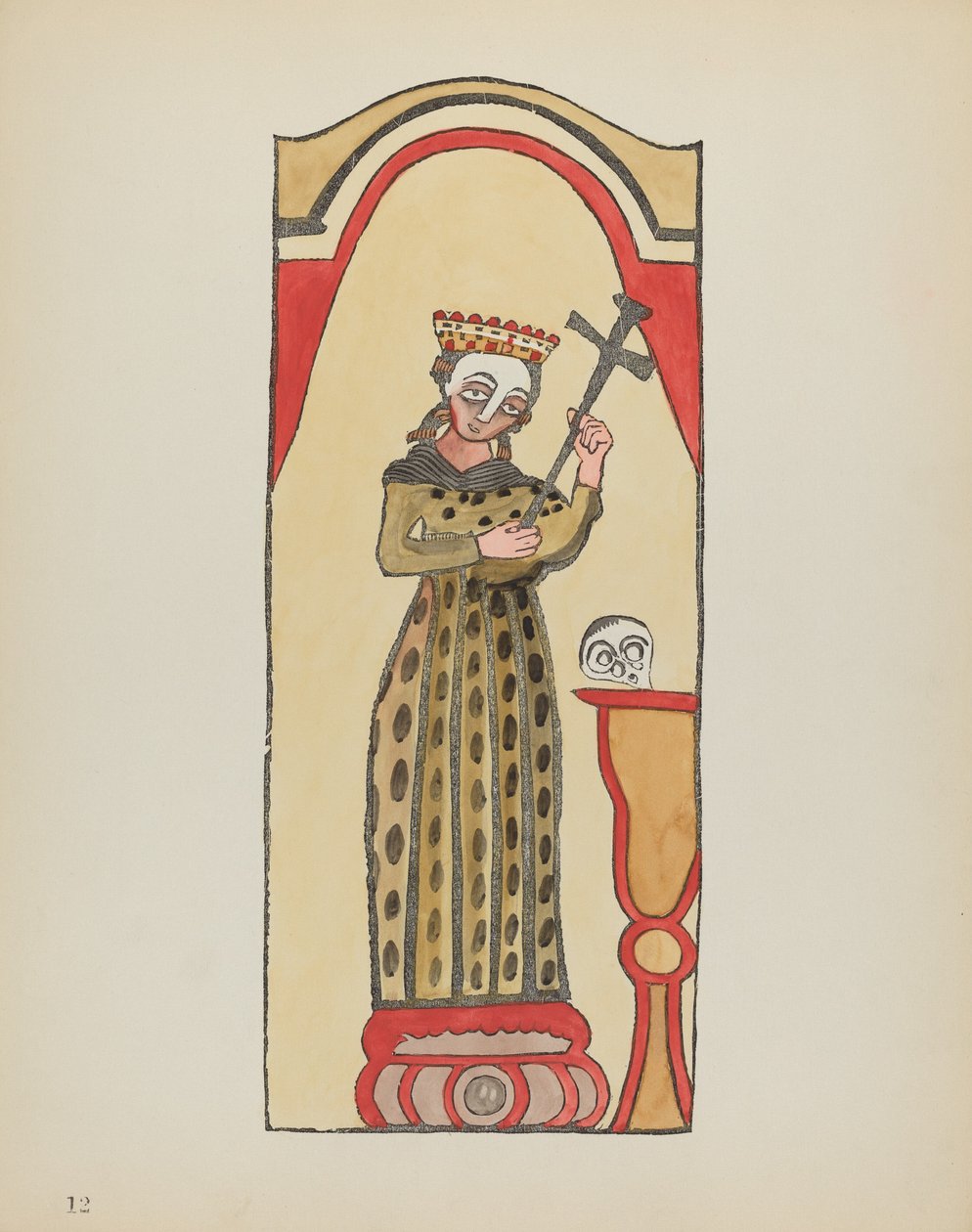 Tavola 12: Santa Rita: Dal portfolio "Disegni coloniali spagnoli del Nuovo Messico" da American 20th Century