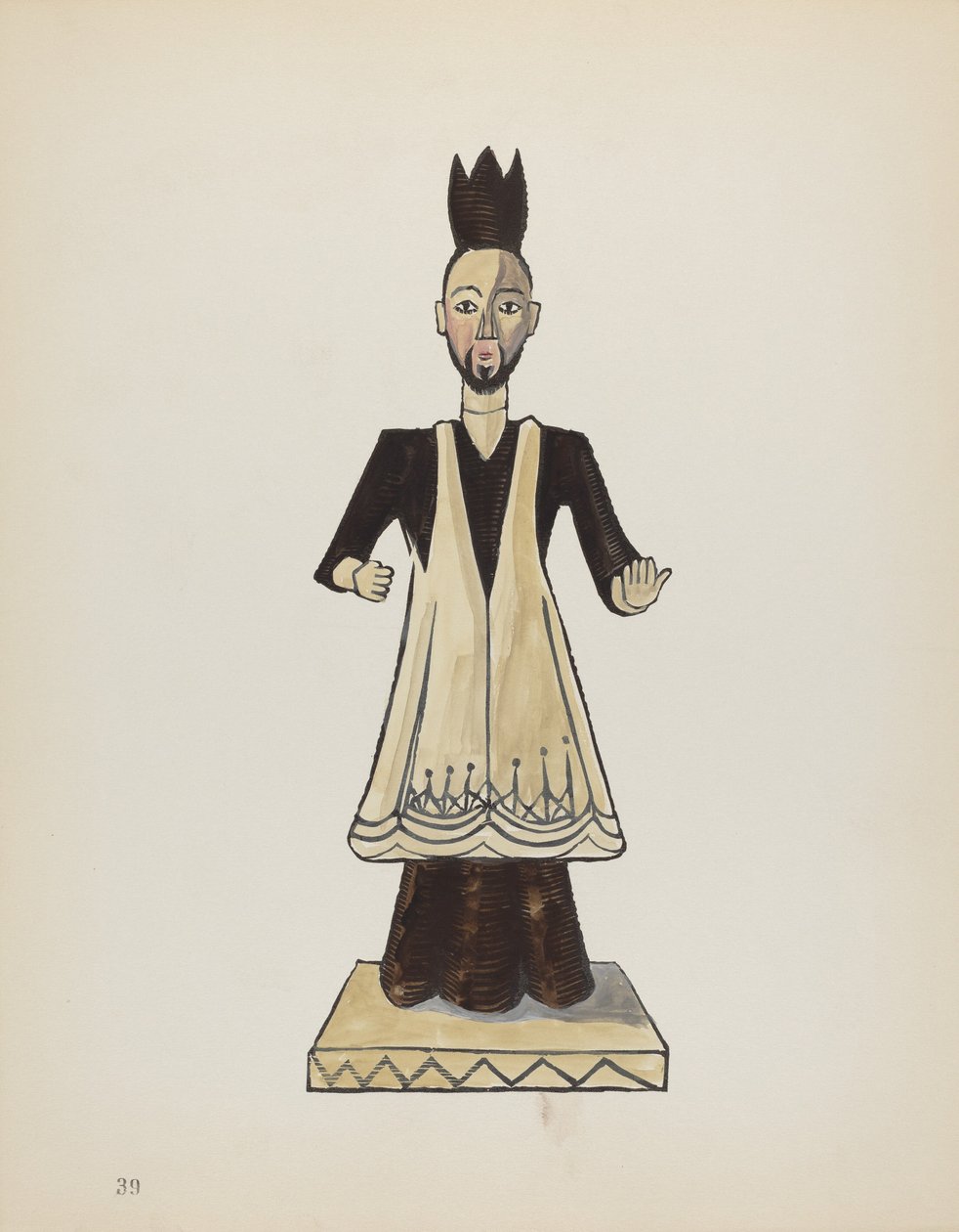Tavola 39: San Giovanni Nepomuceno: dal portfolio "Disegni coloniali spagnoli del Nuovo Messico" da American 20th Century