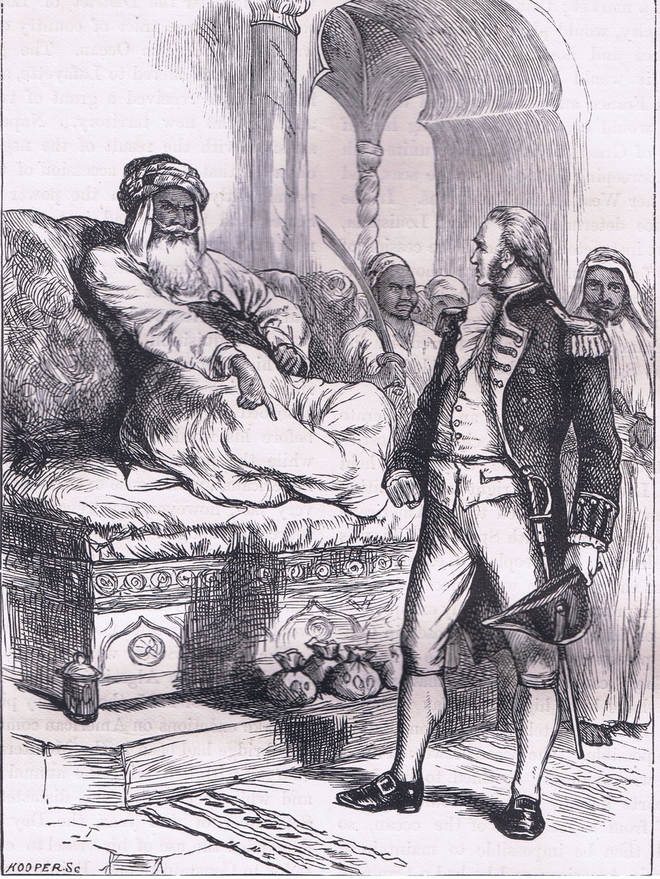 Capitano Bainbridge e il Dey di Algeri, illustrazione da Cassells History of the United States pubblicata da Cassell, Petter & Galpin, c.1900 da American English school