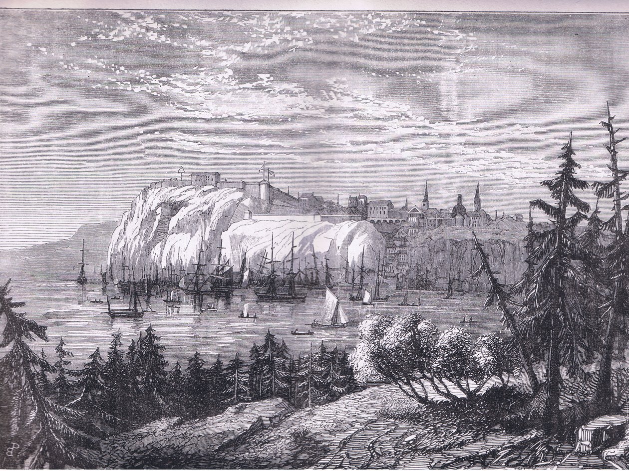 Veduta di Quebec, illustrazione da Cassells History of the United States pubblicata da Cassell, Petter & Galpin, c.1900 da American English school