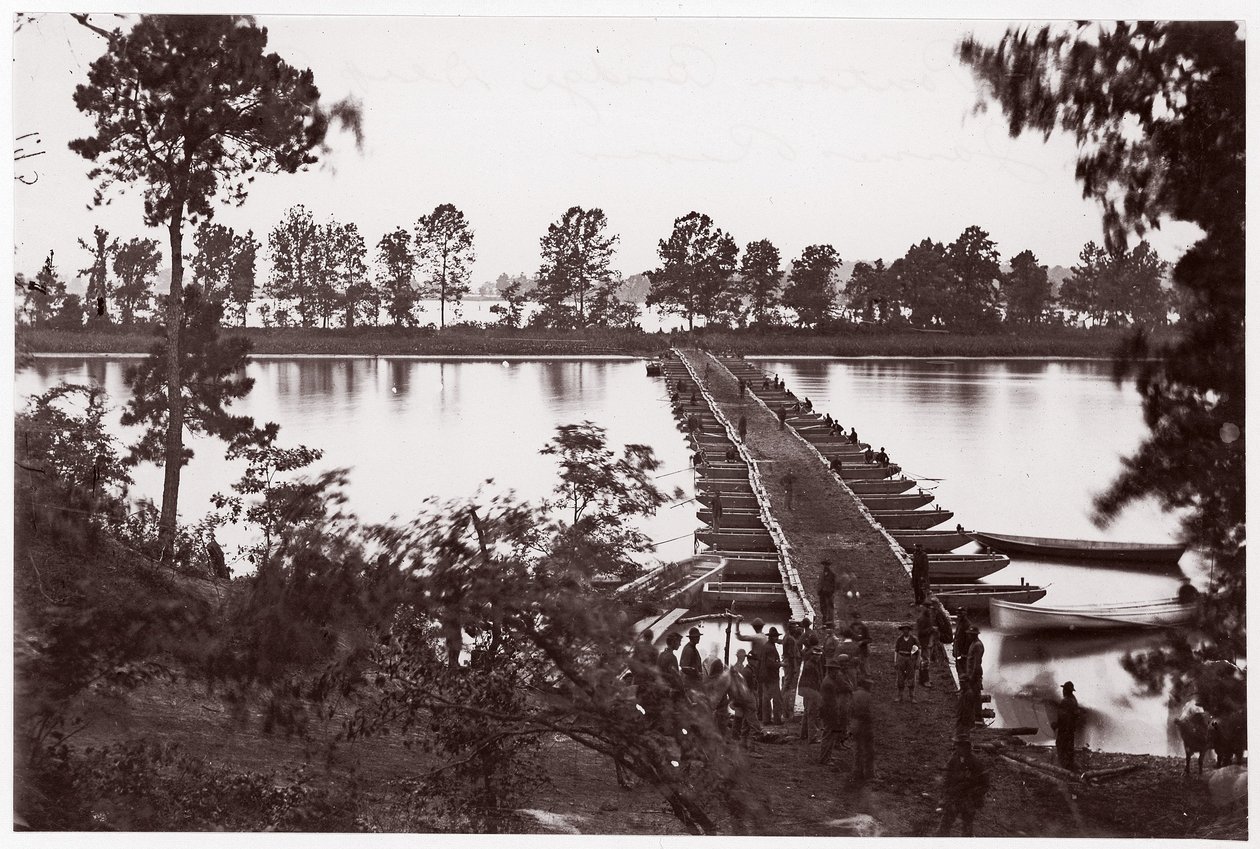 Costruzione dei quartieri a Fort Brady, c.1865 (stampa all