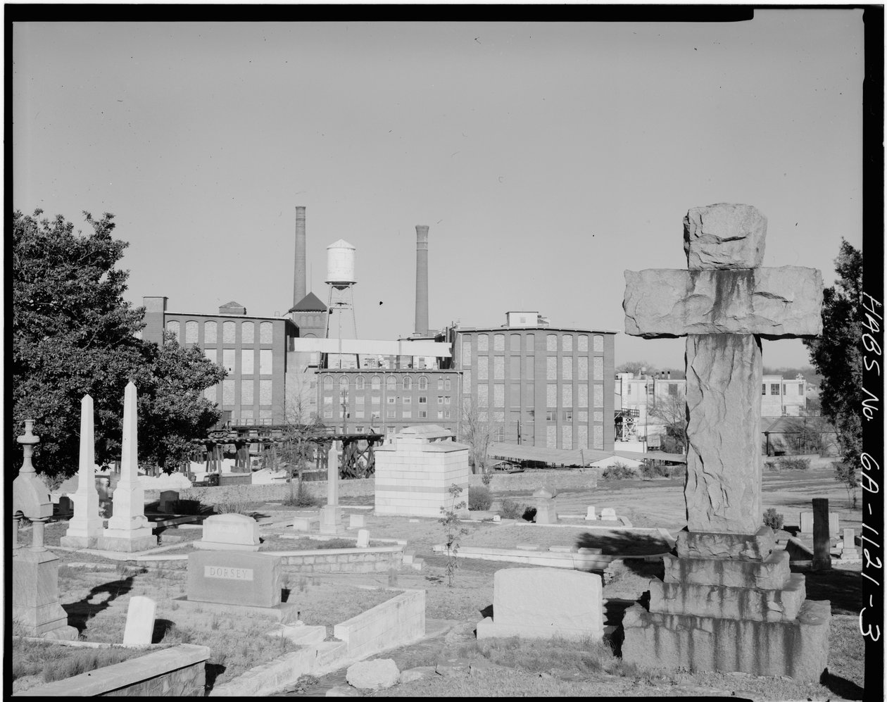 Distretto di Cabbagetown (Vedute Generali), Boulevard, Pearl Street, Memorial Drive e binari ferroviari, Atlanta, Contea di Fulton, GA da American Photographer