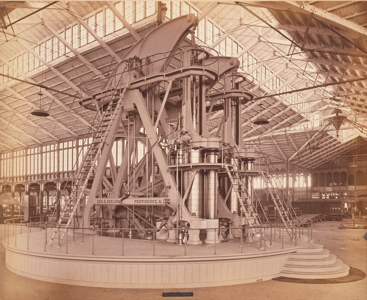 Motore Corliss, Centennial International Exhibition, Philadelphia, 1876 da American Photographer