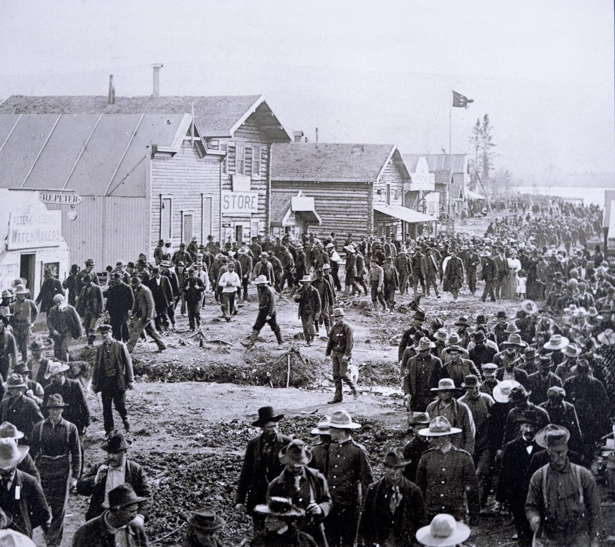 Dawson City durante la corsa all