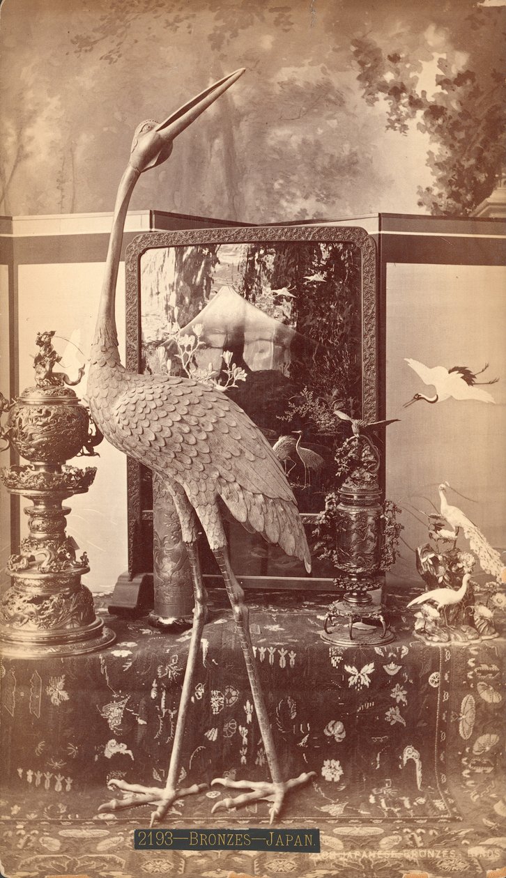Mostra di bronzi giapponesi, Uccelli, Esposizione Internazionale del Centenario, Filadelfia da American Photographer