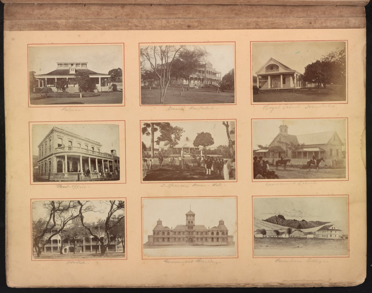 Album delle Hawaii, p. 12, scuole e altri edifici, incluso il Queen