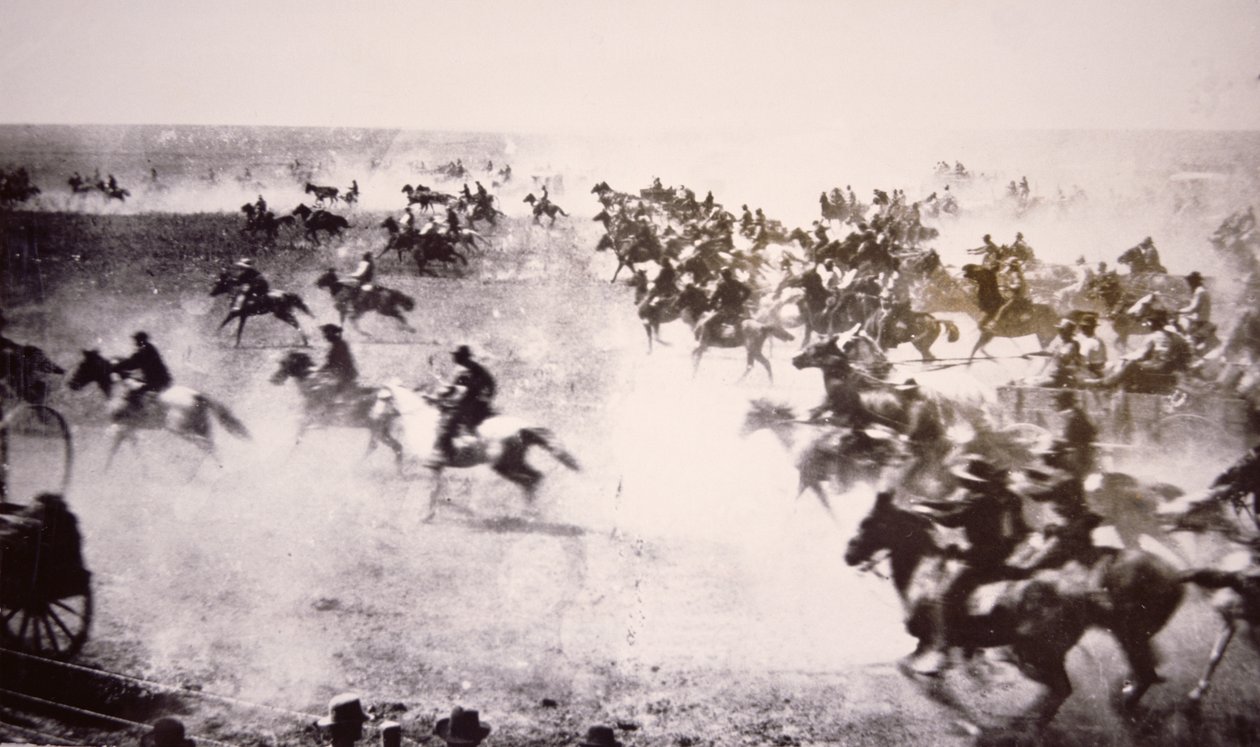 Coloni che si precipitano nella Cherokee Strip da American Photographer
