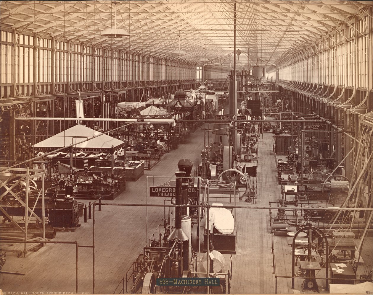 Machinery Hall, South Avenue, Esposizione Internazionale del Centenario di Filadelfia, 1876 da American Photographer